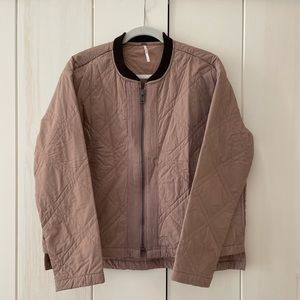 Free People Mauve Purple Bomber Jacket